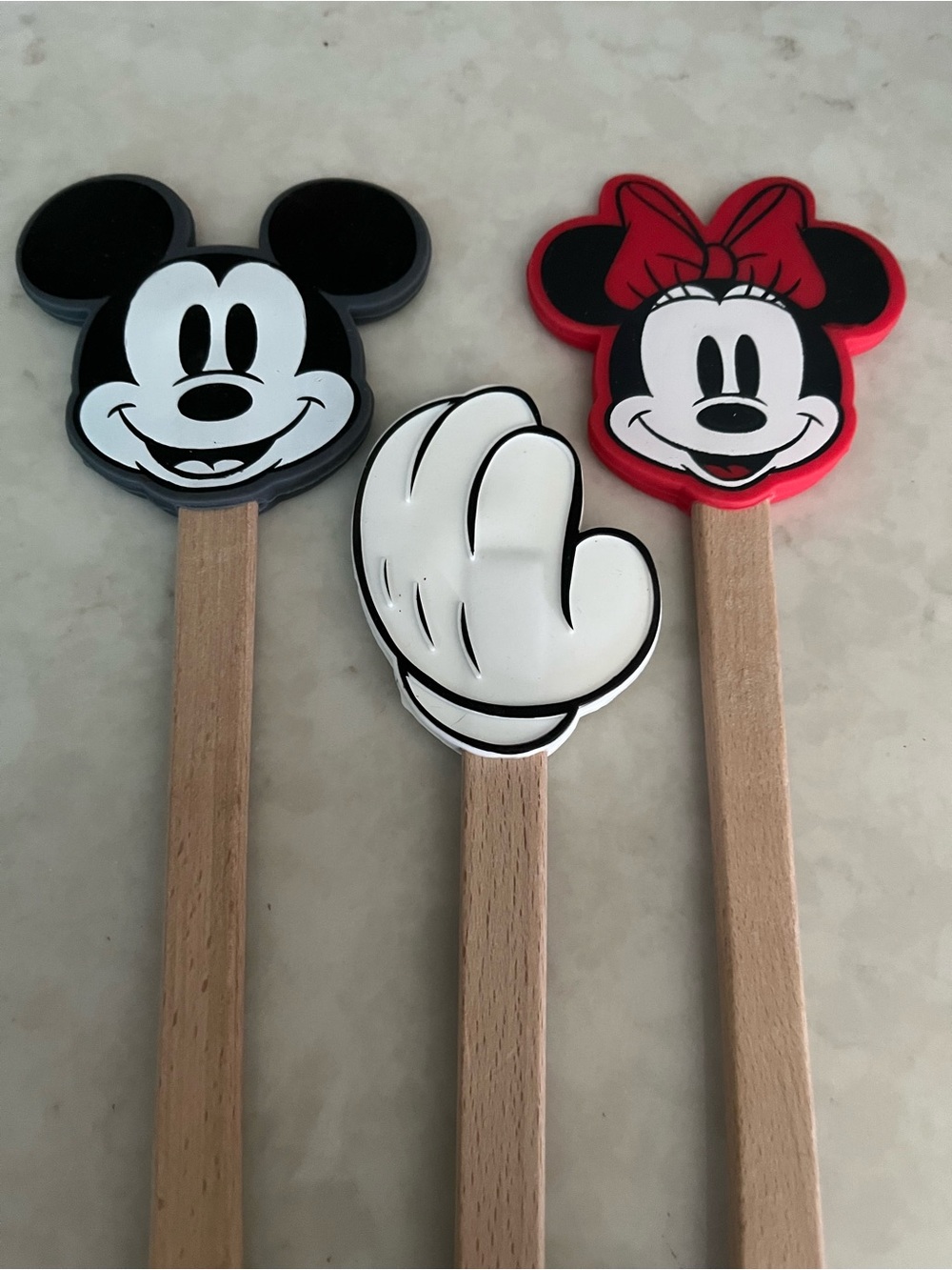 Disney Mickey & Minnie silicon spatula Set - Black, Red & White